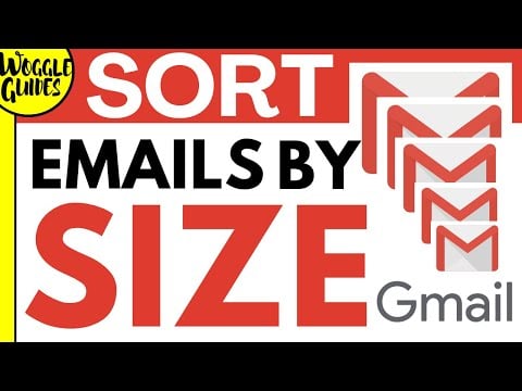 How to sort emails by size in Gmail