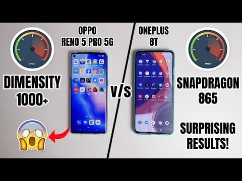 Oppo Reno 5 Pro 5G vs OnePlus 8T Speedtest Comparison! Dimensity 1000+ vs Snapdragon 865 | Shocking!