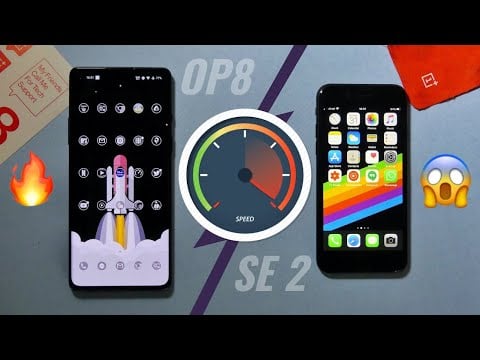 OnePlus 8 vs iPhone SE 2020 Speedtest! Shocking Results 😱😱😱