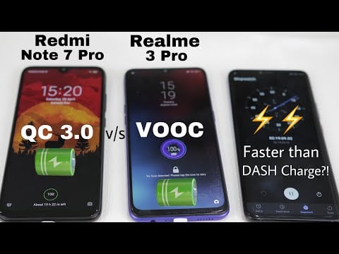 Realme 3 Pro vs Redmi Note 7 Pro Battery Charging Test! VOOC 3.0 vs QC3.0