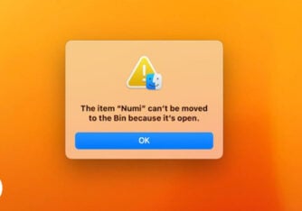 can't delete a mac app because its still open