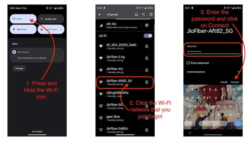 Reconnect to the Wi-Fi