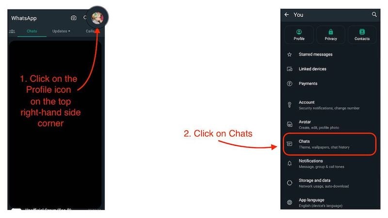 open chat settings in whatsapp 1 open chat settings in whatsapp