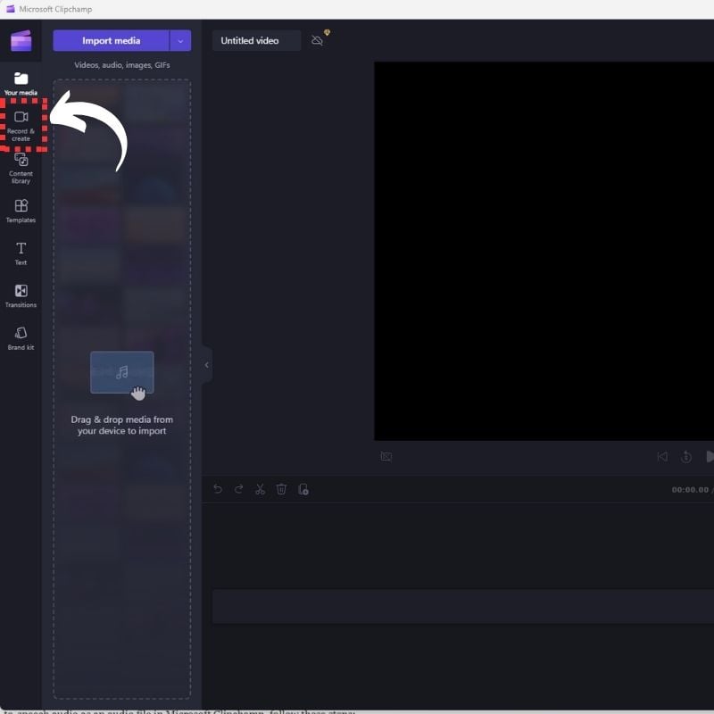 record and create option to create your own media