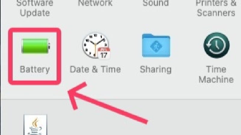 battery settings old open battery settings