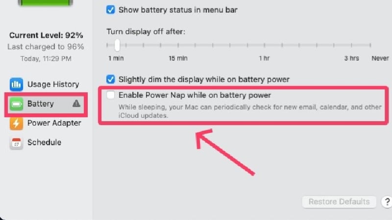 disable power nap disable power nap