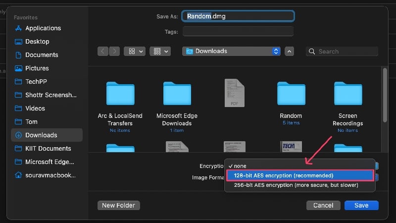 Set preferred encryption type