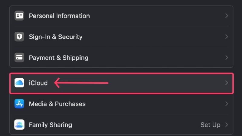 icloud settings icloud settings