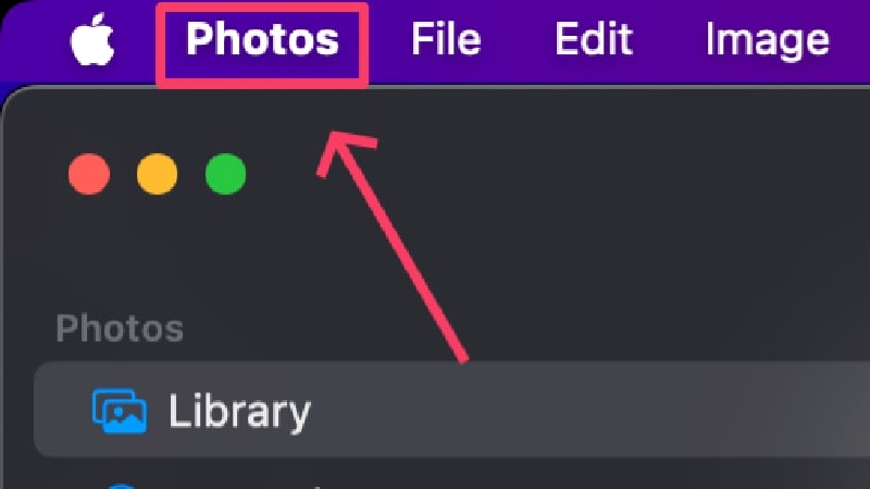 Photos icon in status bar