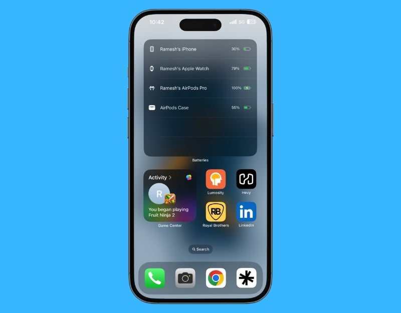 battery widget on airpods battery widget on airpods