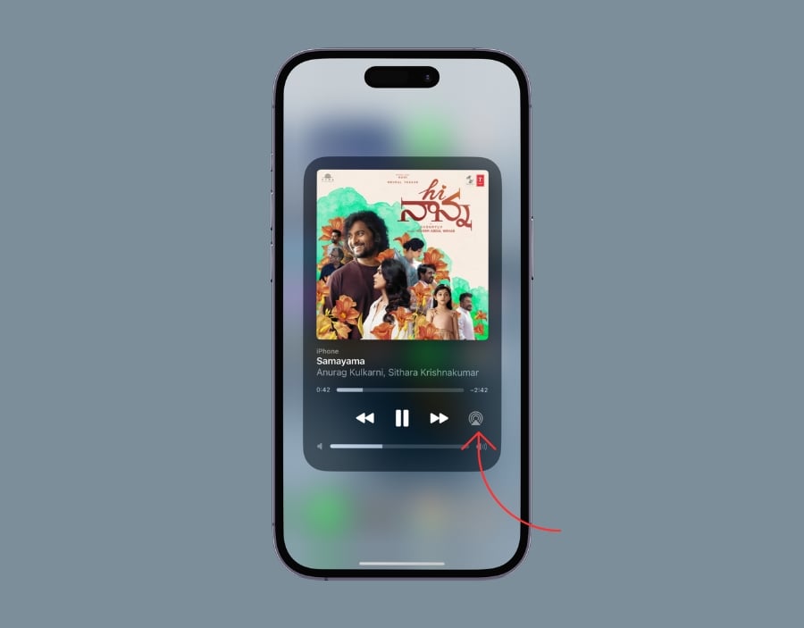 music tab in the control center iphone music tab in the control center iphone