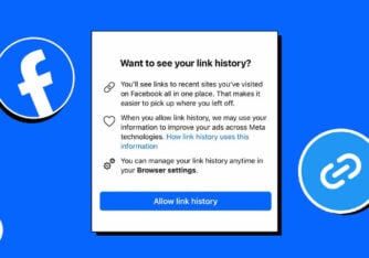 view Facebook link history