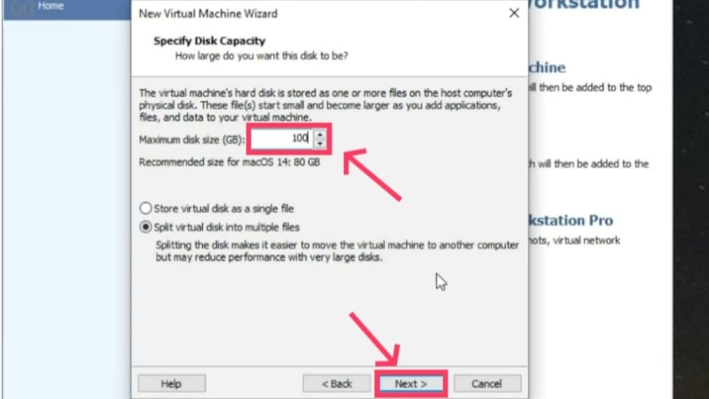 set storage space vmware set storage space for virtual machine