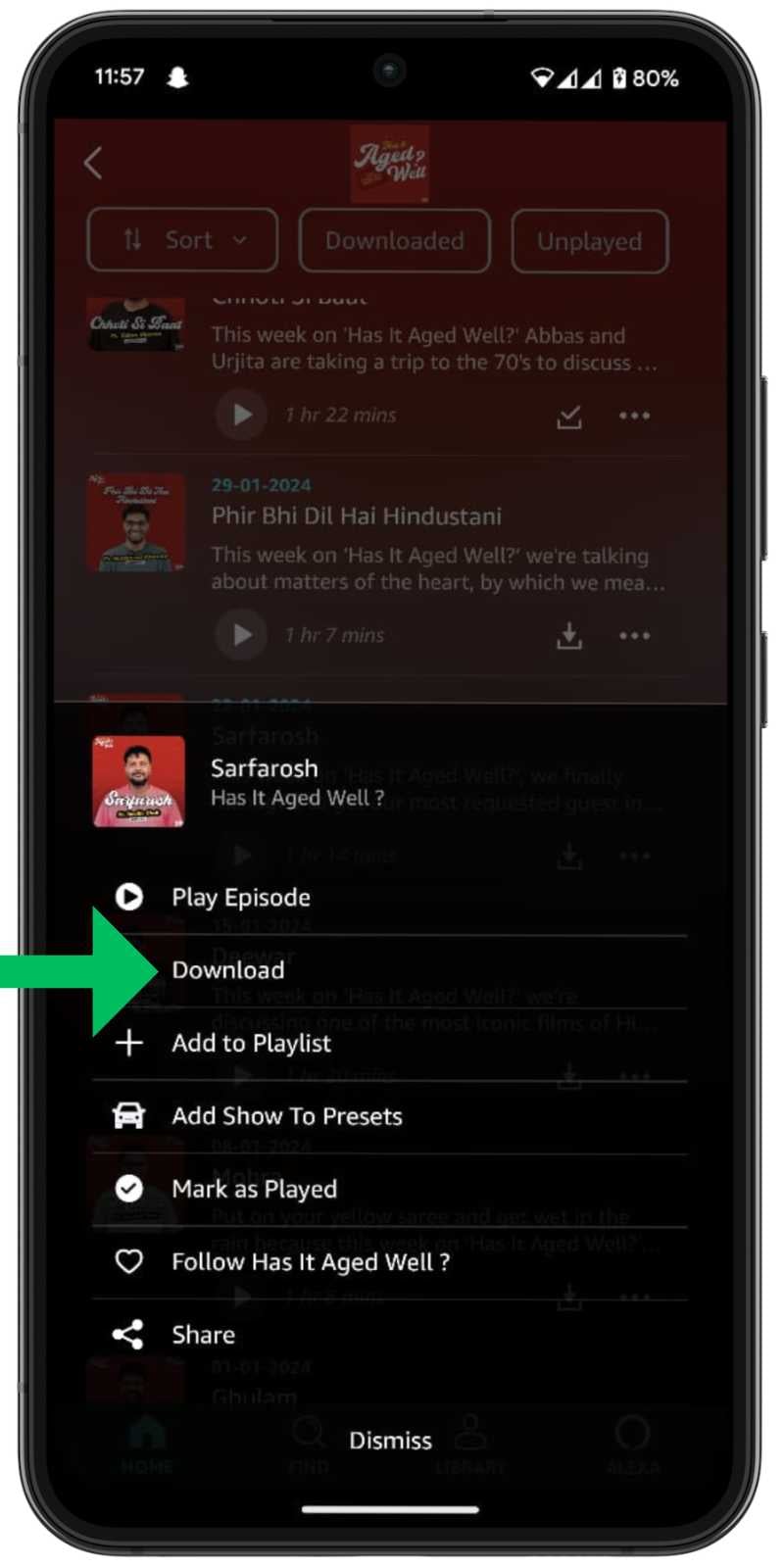 How to Download Podcasts on Amazon Music 3