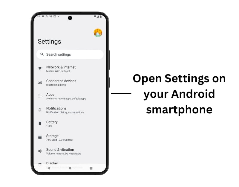 Settings on Android Phone