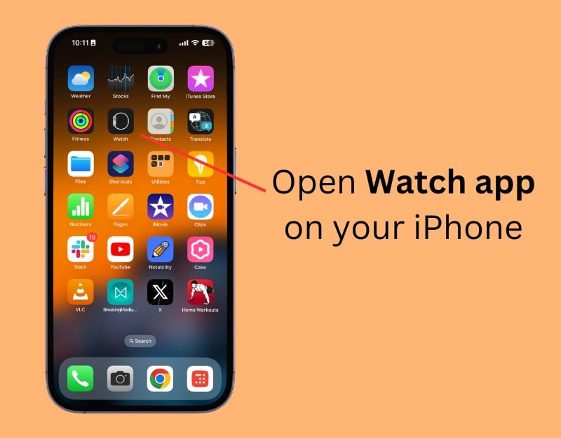 Apple Watch app on iPhone
