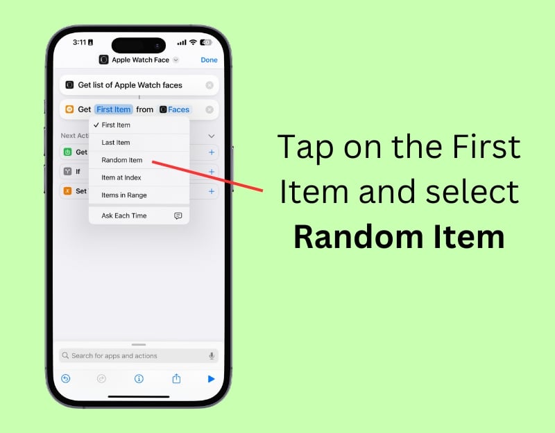Click on random item