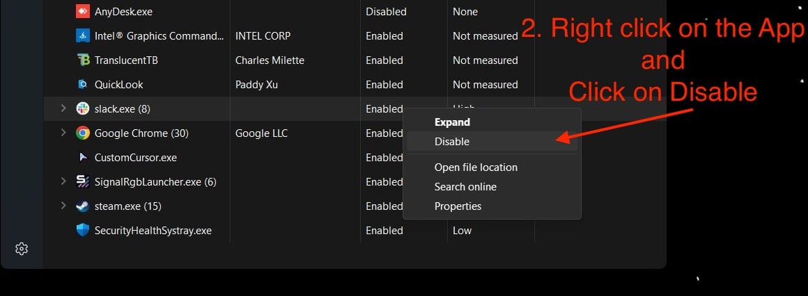 Отключить приложения Отключить приложения