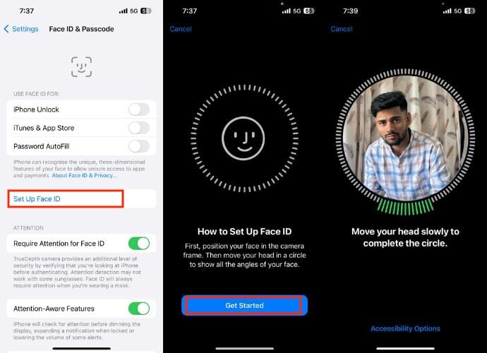 Set Up Face ID
