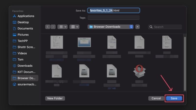 edge export file save edge's exported bookmark file