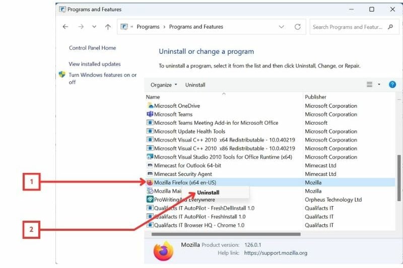 Uninstalling unnecessary programs on Windows to speed up a slow laptop