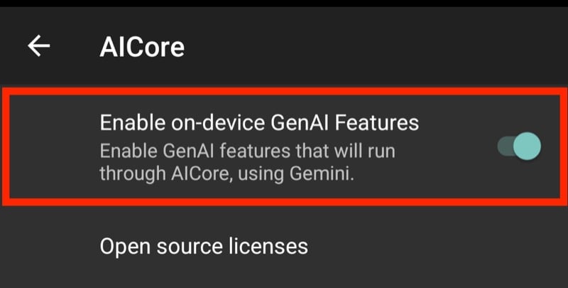 enabling on-device genai features on a google pixel 8a.