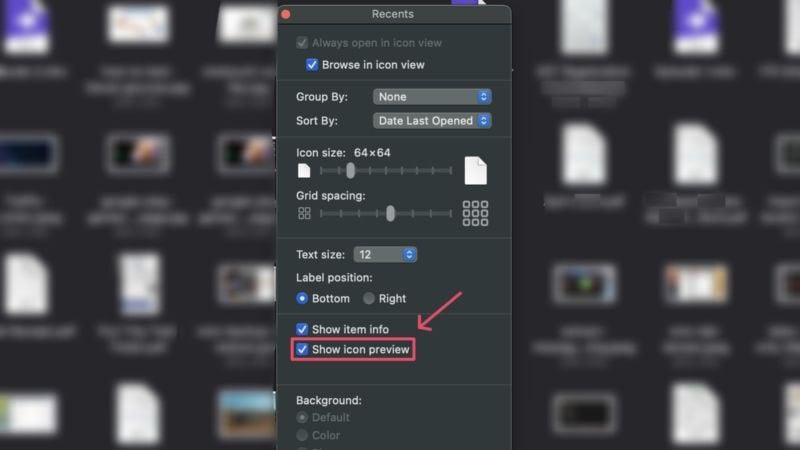 Enable icon preview