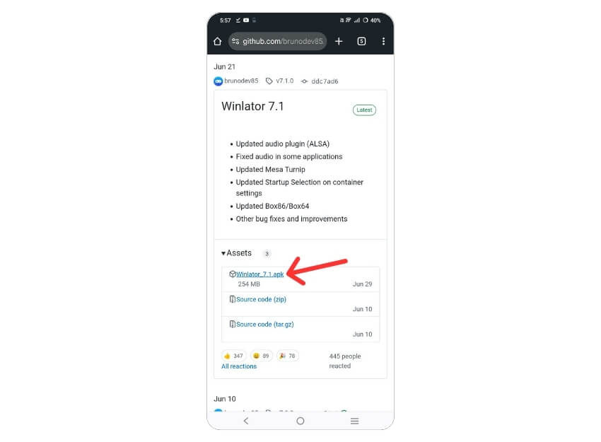 Download Winlator app