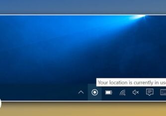 Your location is currently in use on windows