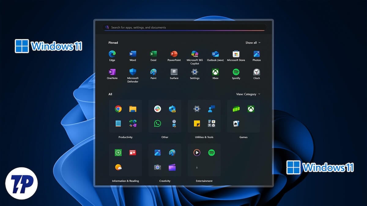 how to get rid of all and recommended sections from windows 11 start menu