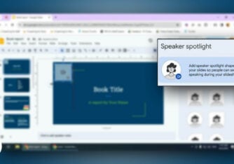 how to use google slides speaker spotlight