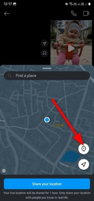 Pin location Instagram DM location sharing