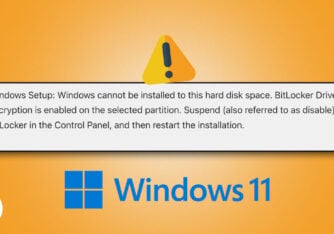 Cannot install Windows Bitlocker drive encryption is enabled on selected partition