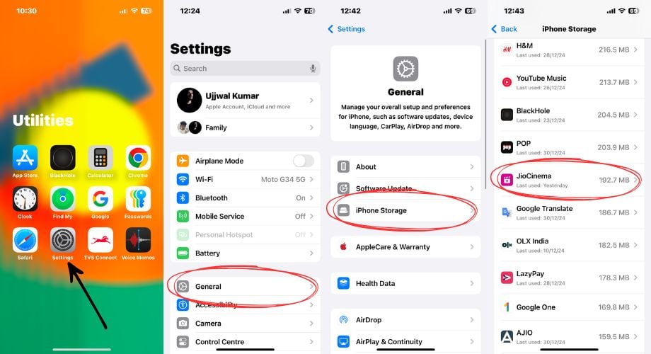 iPhone Storage
