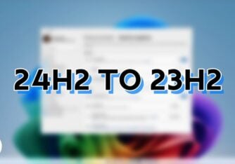 downgrade from windows 11 24H2 to 23H2