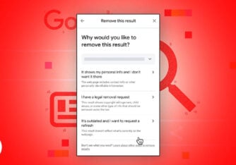 Remove personal information from google search