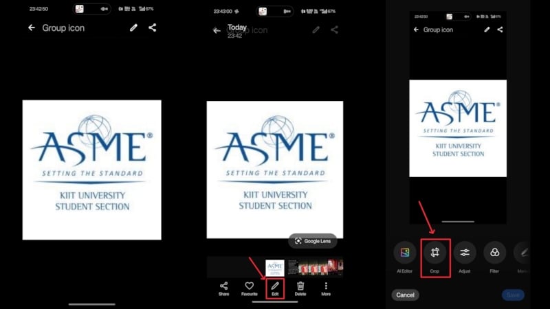 Save WhatsApp group icons using screenshot on Android