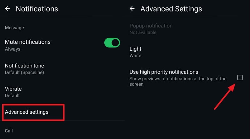 advanced settings to mute notifications on whatsapp advanced settings to mute notifications on whatsapp