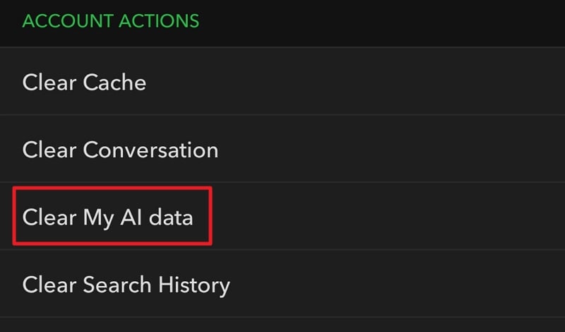 clear ai data on snapchat clear ai data on snapchat
