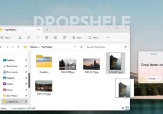 drop shelf drag and drop on windows