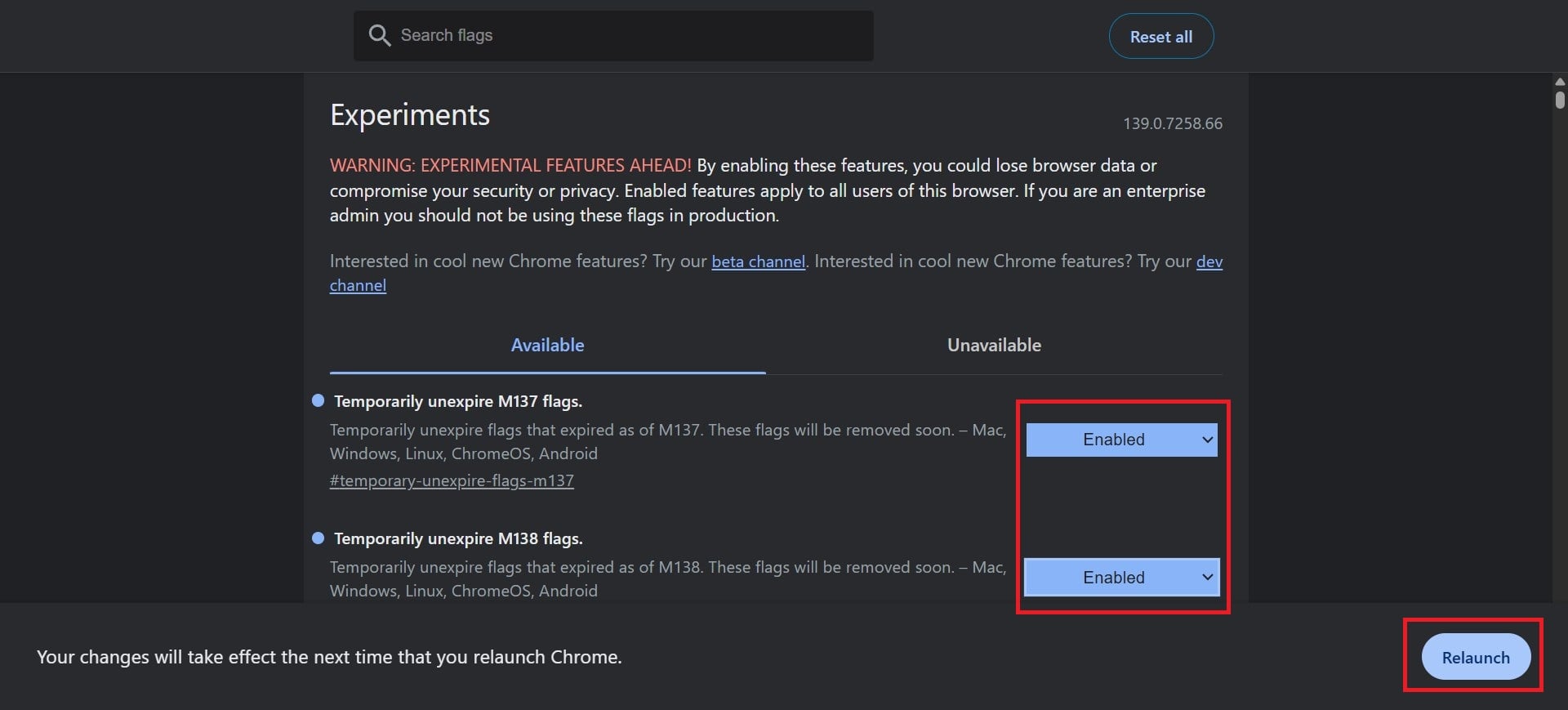 relaunch chrome