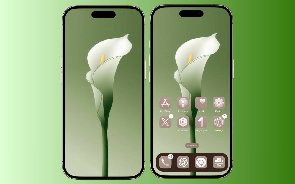 Lily Glass Wallpaper