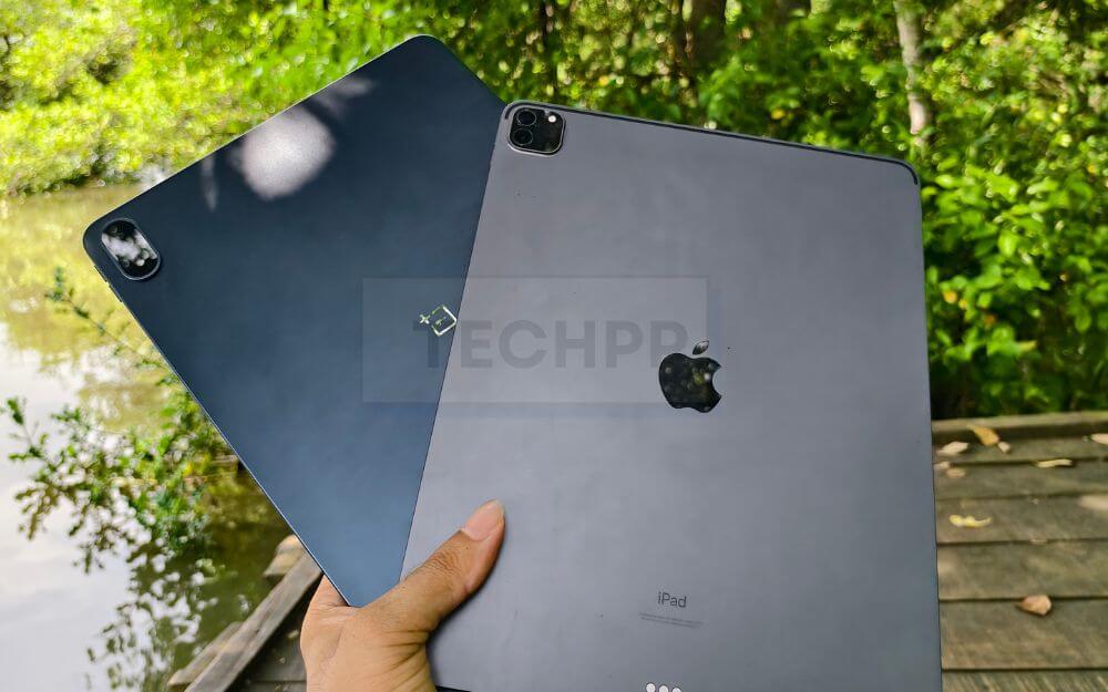 OnePlus Pad 3 vs iPad Pro M1 rear design