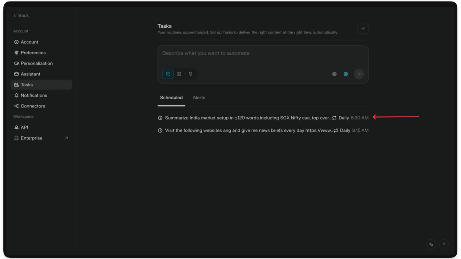 Manage tasks from here Manage tasks from here