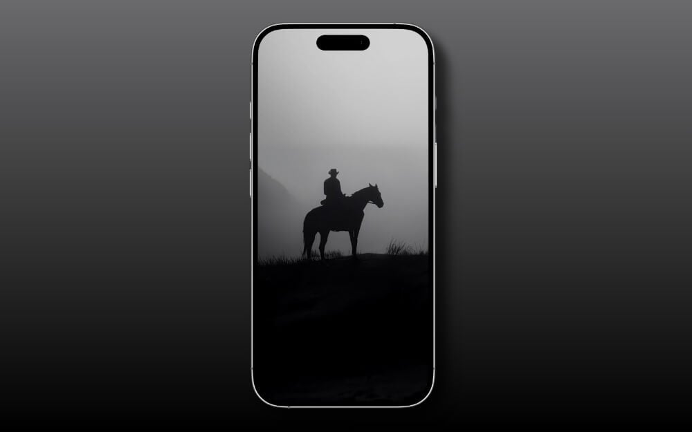 Red Dead Redemption Black and White Wallpaper