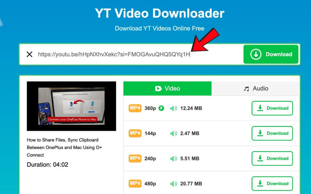 Paste YouTube video link Paste YouTube video link.jpg