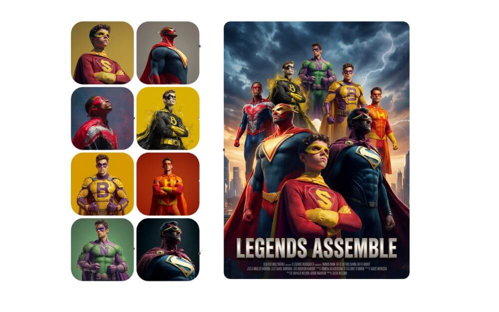 create a super superhero poster of your friends gang create a super superhero poster of your friends' gang