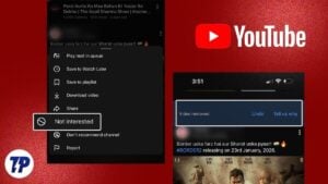 how to undo "not interested" videos on youtube