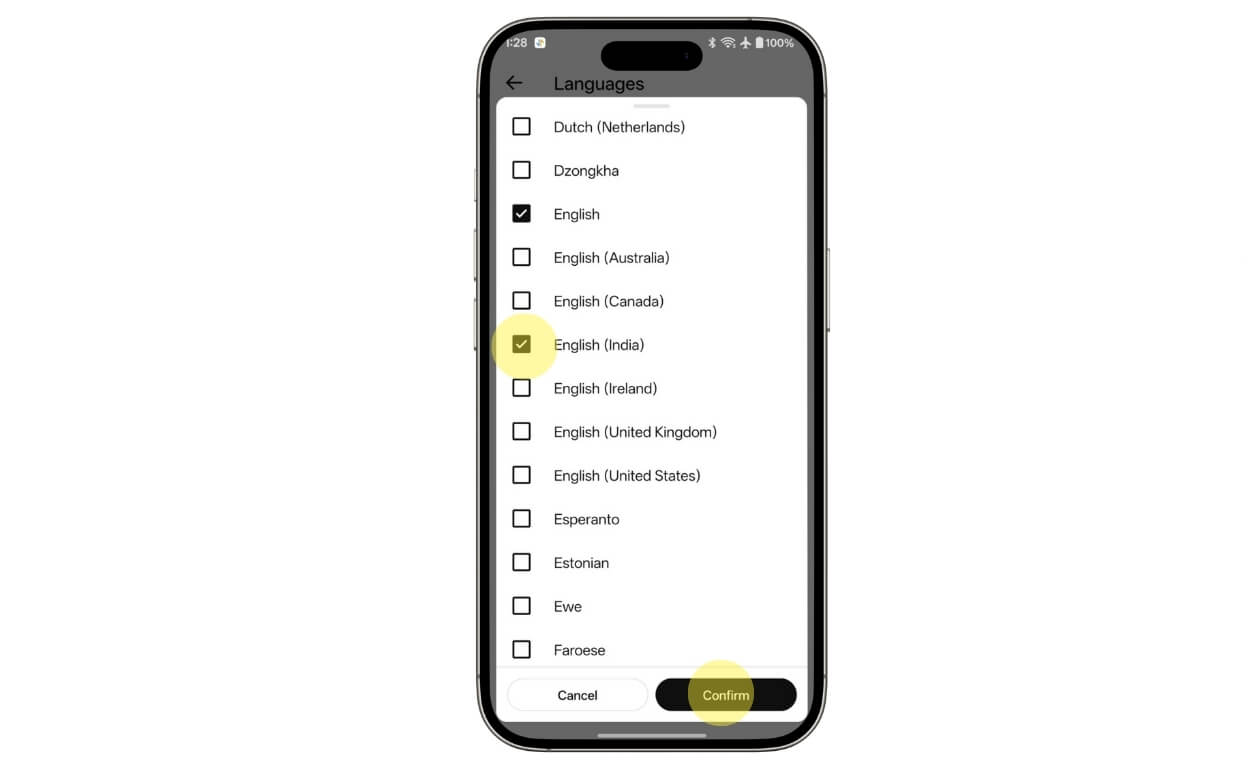 select your language and confirm select your language and confirm