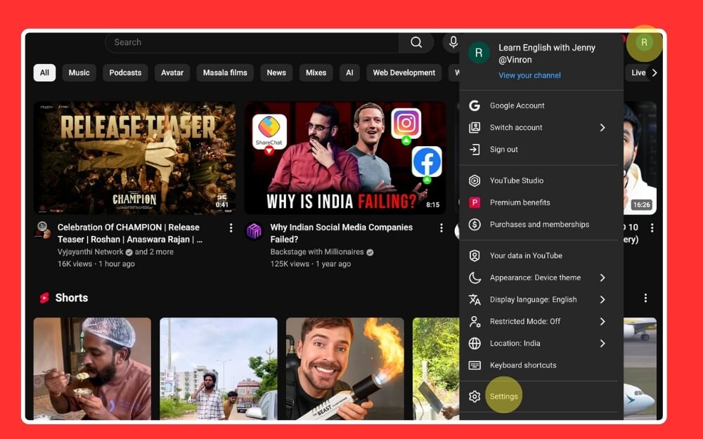 youtube desktop settings youtube desktop settings